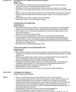 Free Printable Senior Executive Resume Template Pdf Sample