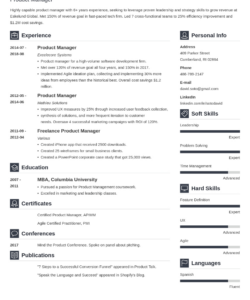 Free Printable Senior Product Manager Resume Template Pdf