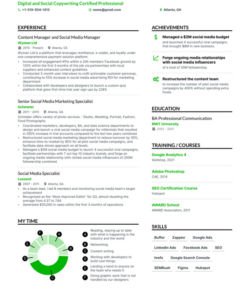 Free Printable Social Media Manager Resume Template Doc Sample