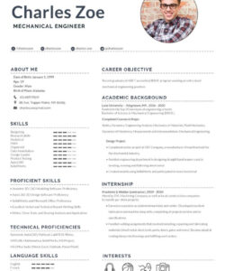 Printable Fresher Mechanical Engineer Resume Template