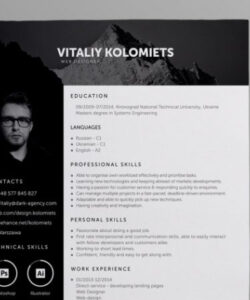 Printable Fresher Web Developer Resume Template Word