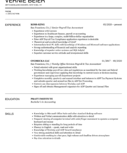 Printable Tax Accountant Resume Template Excel Sample