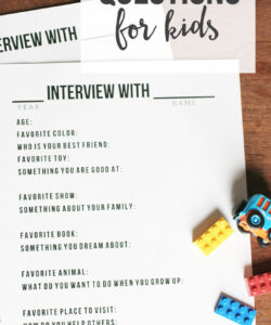 sample yearly interview questions for kids  craftivity designs child care interview questions template sample