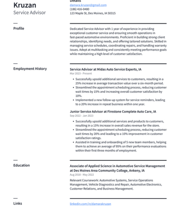Fresher mechanical engineer resume template