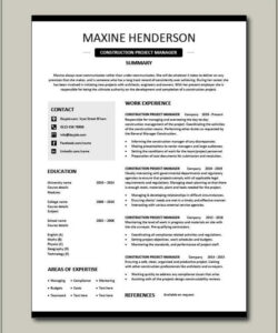 Blank Hotel General Manager Resume Template Word Sample