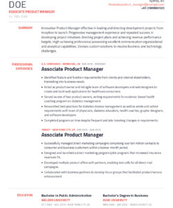 Blank Product Marketing Manager Resume Template  Sample