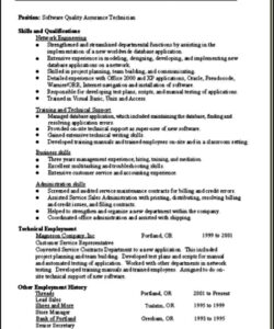 Blank Quality Assurance Manager Resume Template Word