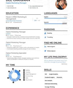 Digital Marketing Manager Resume Template Doc Sample