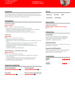 Editable Call Center Manager Resume Template Pdf Sample