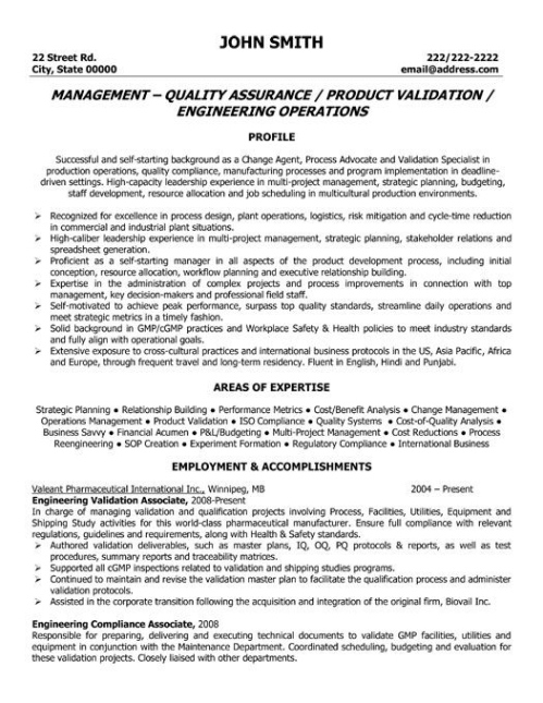 Editable Quality Assurance Manager Resume Template Word Sample Editable Quality Assurance Manager Resume Template Word Sample