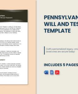 Free Blank Pennsylvania Living Will Template Excel Sample