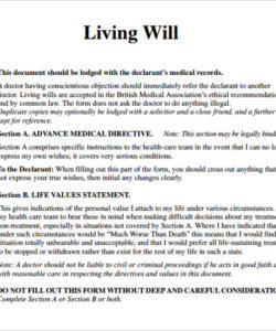 Free Blank Wisconsin Living Will Template Doc