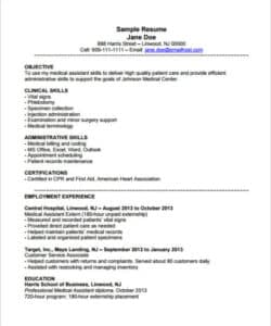 Free  Certified Medical Assistant Resume Template  Sample