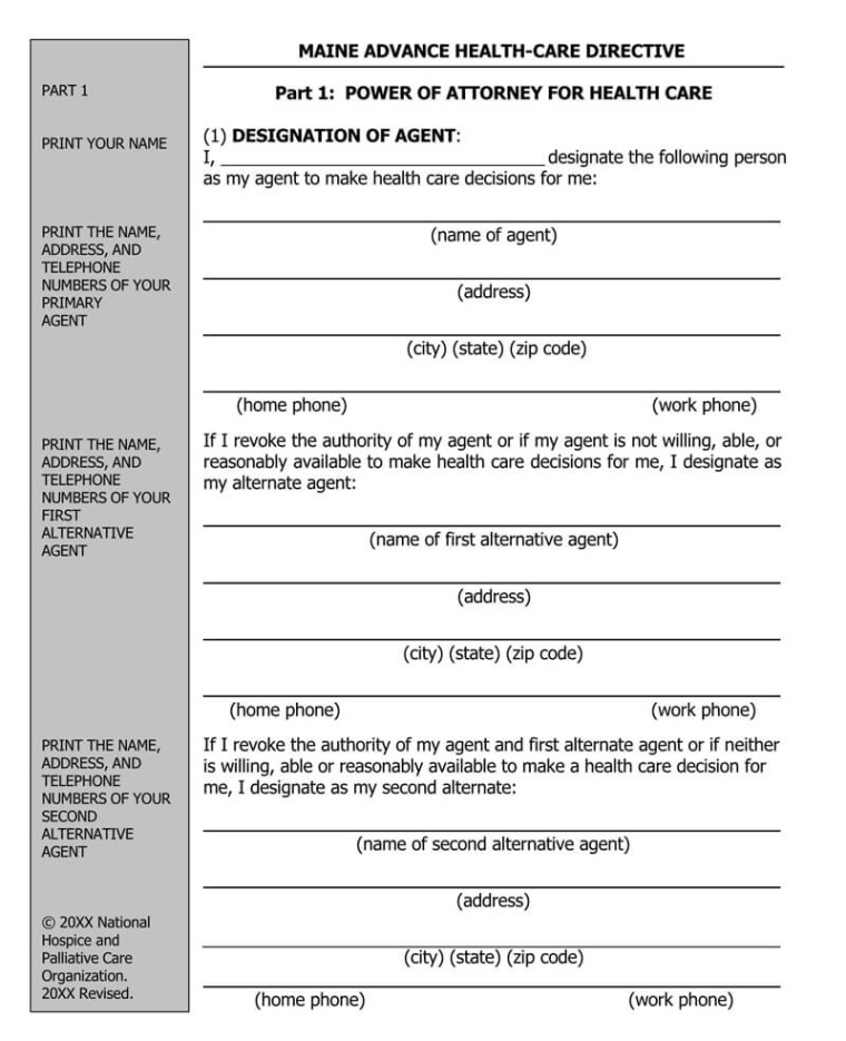 Free Custom Advance Directive Living Will Template  Sample