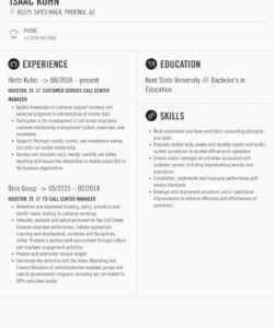 Free Custom Call Center Manager Resume Template