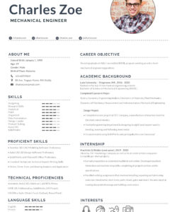 Free Custom Mechanical Engineering Student Resume Template Word