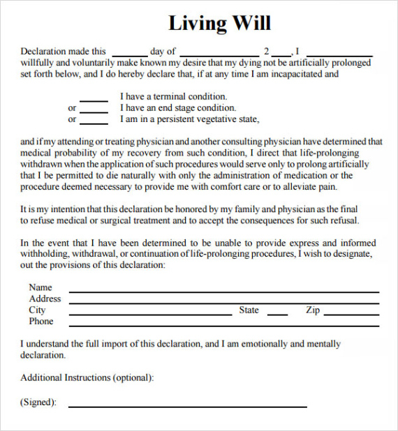 Free Editable Arkansas Living Will Template  Sample