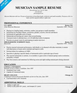 Free Editable Beginner Musical Theatre Resume Template  Sample