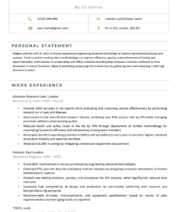 Free Editable Medical Laboratory Scientist Resume Template  Sample