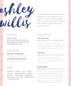 Free  Freelance Makeup Artist Resume Template Excel