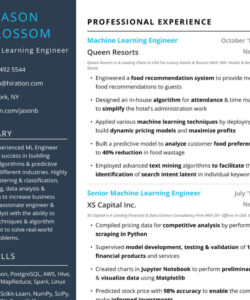 Free  Machine Learning Engineer Resume Template