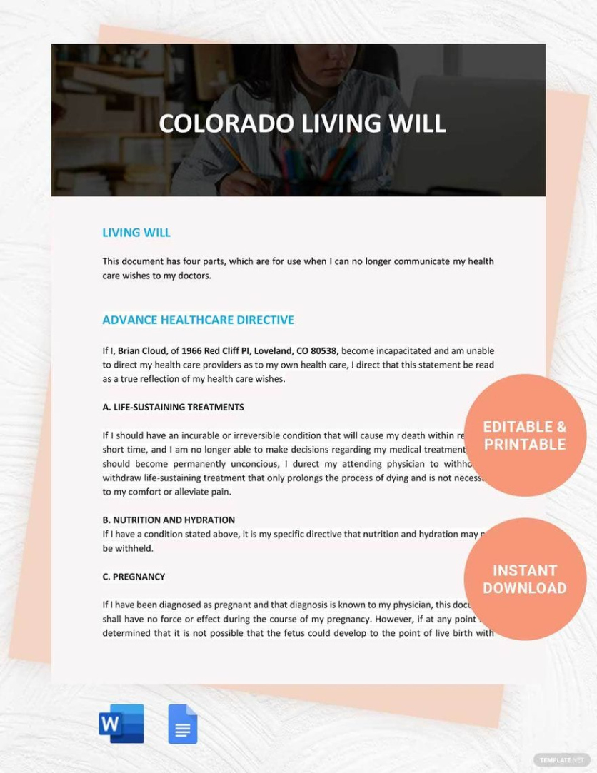Free Printable Arkansas Living Will Template Word Sample