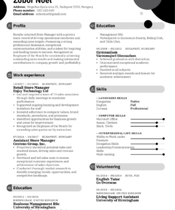 Grocery Store Manager Resume Template Doc Sample