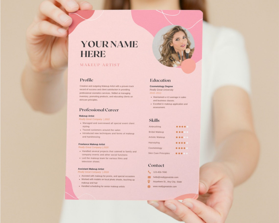 Printable Freelance Makeup Artist Resume Template Excel Sample