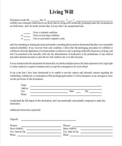 Printable Oregon Living Will Template Pdf