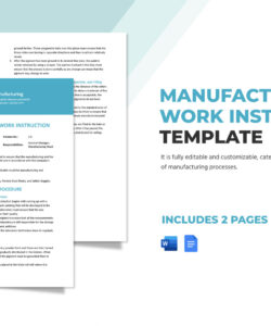 editable lab manual work instruction template in word pdf google docs assembly work instruction template excel