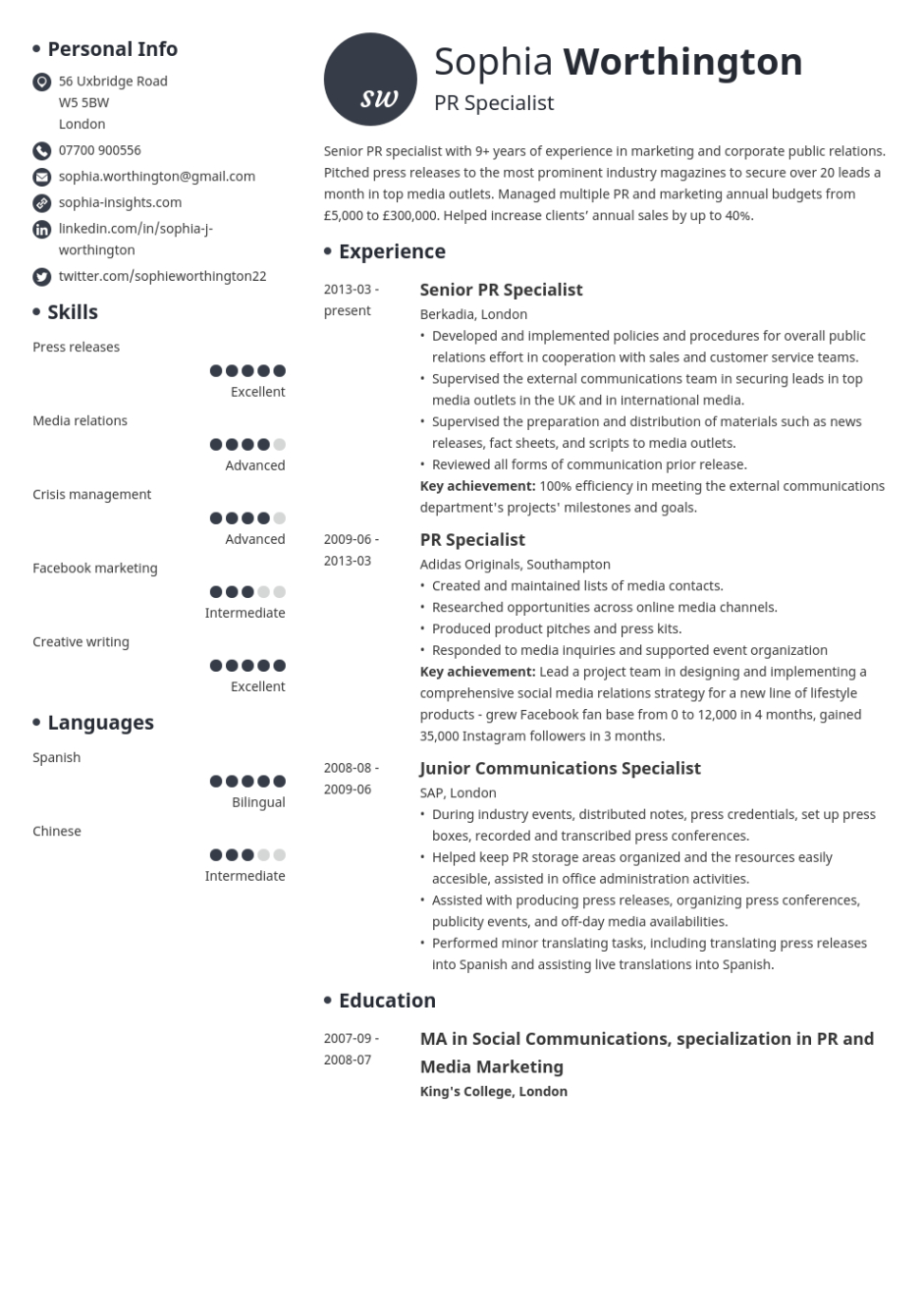 Editable Professional Skills Based Resume Template Editable Professional Skills Based Resume Template