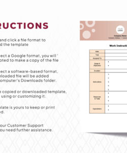 editable work instruction template in google docs pdf word  download  template maintenance work instruction template