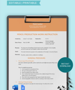 editable work instruction templates in google docs  free download  template assembly work instruction template excel