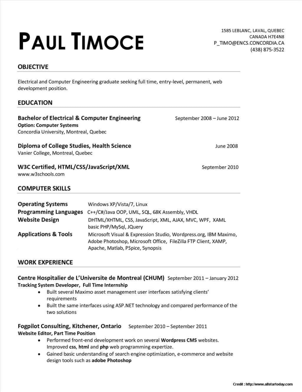 First Part Time Job Resume Template Excel Sample First Part Time Job Resume Template Excel Sample
