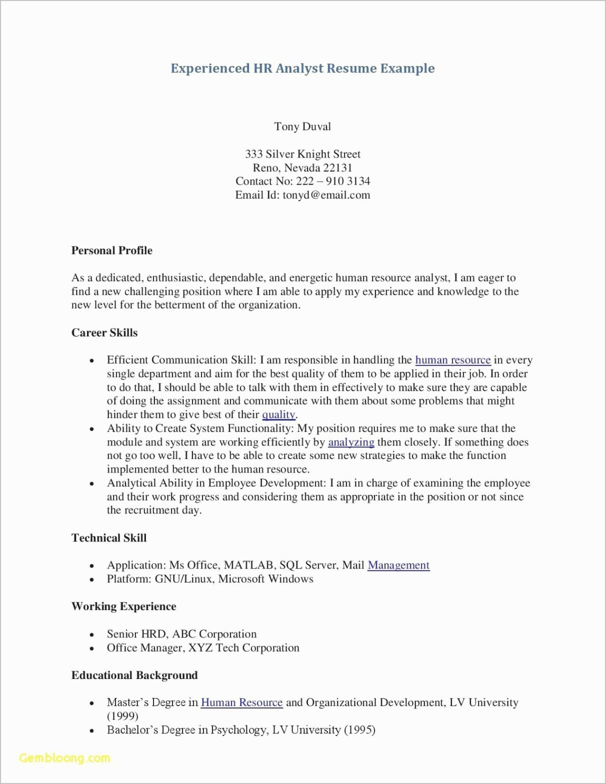 Free Printable Acting Resume With No Experience Template Pdf