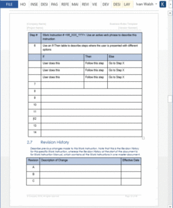 sample work instruction templates ms word  templates forms checklists for digital work instruction template example