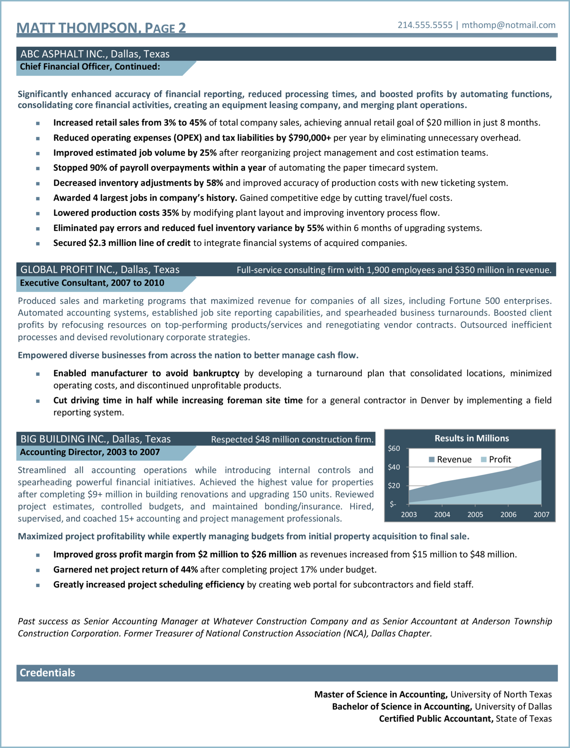 Free Blank Chief Financial Officer Resume Template Pdf