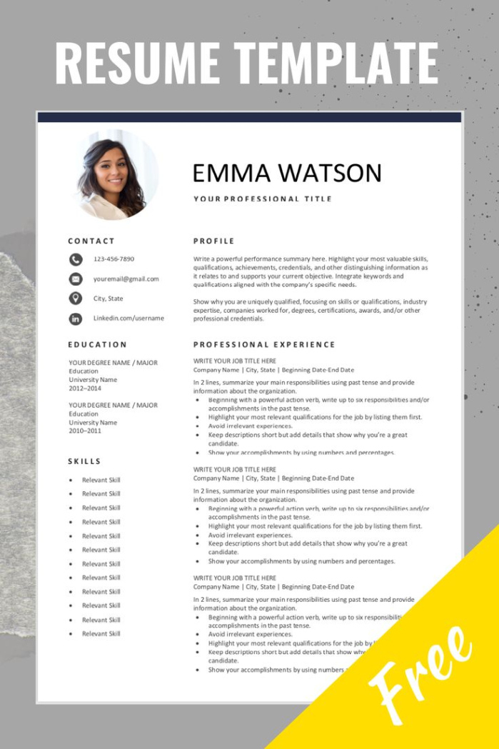 Free Editable 20 Years Experience Resume Template  Sample