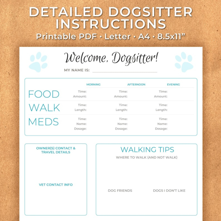 Printable Printable Pet Sitter Instructions Template Printable World Holiday Pet Sitter Instruction Template Excel printable printable pet sitter instructions template printable world holiday pet sitter instruction template excel