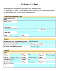 printable work instructions templates rework instructions template doc