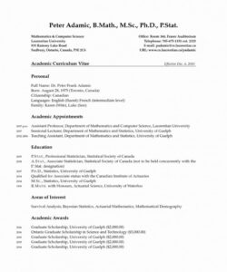 Blank Phd Resume For Industry Template Pdf