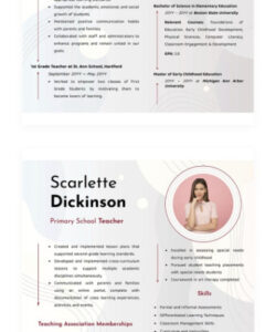 Custom First Year Teacher Resume Template Pdf