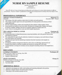 Custom New Registered Nurse Resume Template Excel