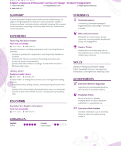 Editable First Year Teacher Resume Template