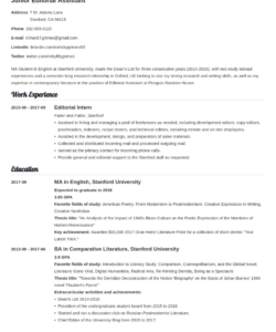 Free  Basic Entry Level Resume Template Excel Sample