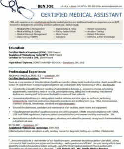 Free Blank Medical Office Assistant Resume Template Word