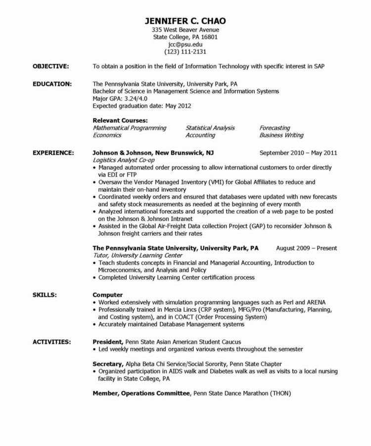 High School Internship Resume Template - Free Blank Resume With Volunteer Work Template Sample 750x900