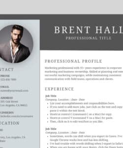 Free Blank Sales And Marketing Resume Template Word