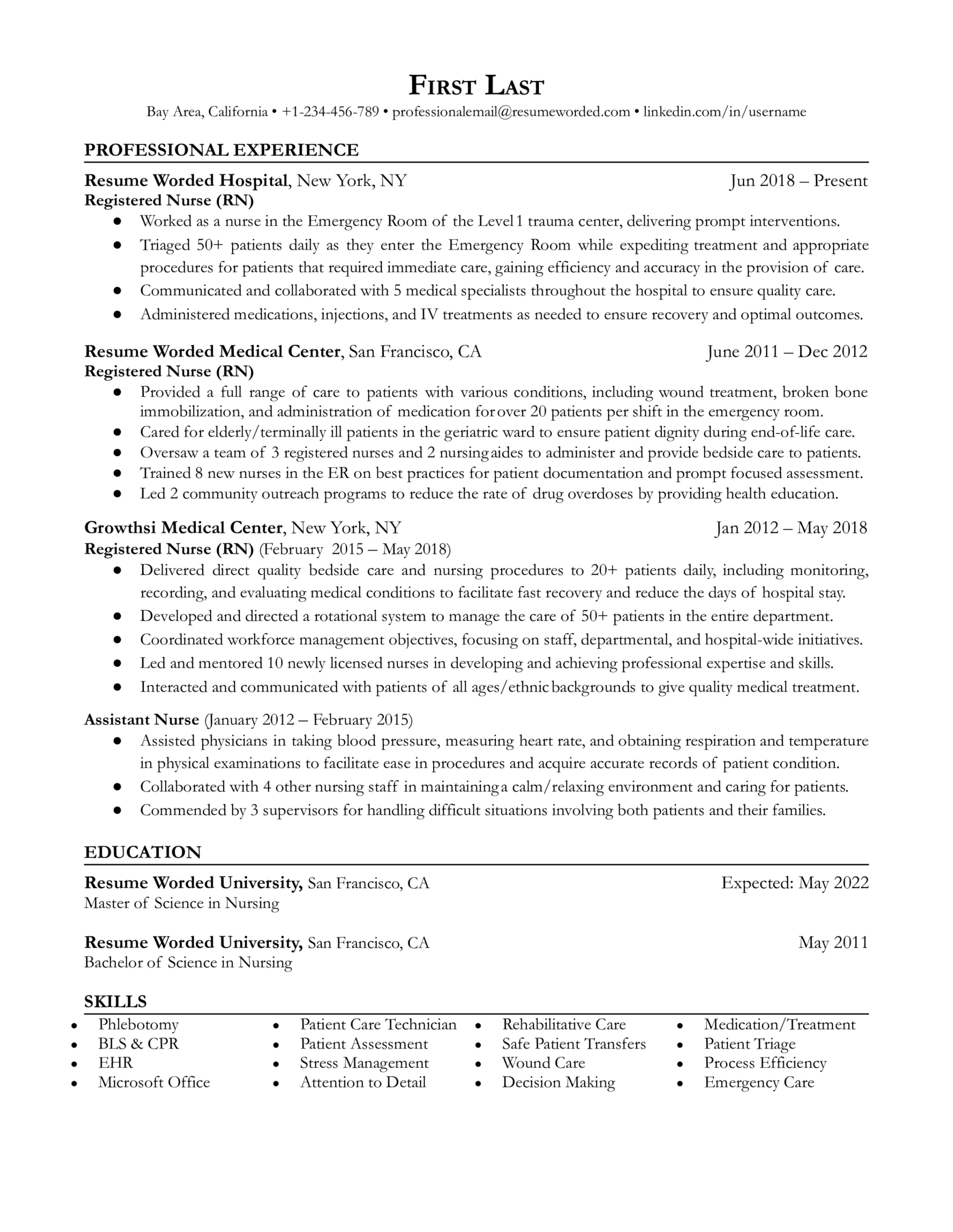 Free Custom New Registered Nurse Resume Template Doc Sample Free Custom New Registered Nurse Resume Template Doc Sample