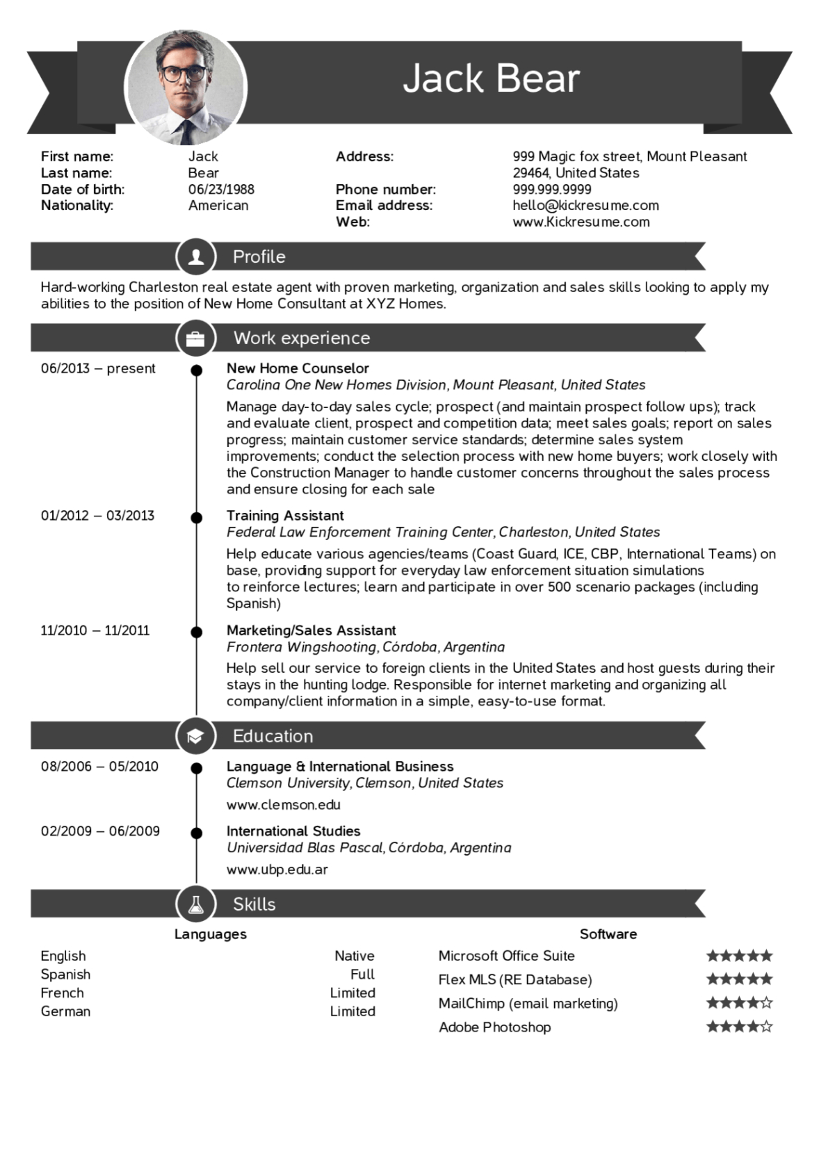 Free Custom Real Estate Agent Resume Template Pdf Sample